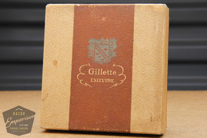 Gillette 1948 Executive DE Safety Razor in Ostrich Leather Case