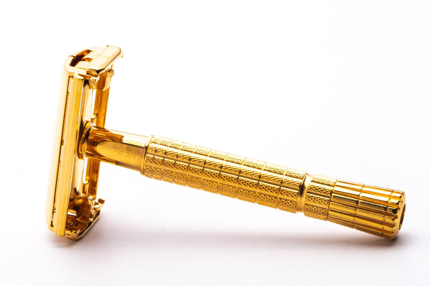 1955 A4 Gillette Flare Tip Regular Super Speed Safety Razor | 24k Gold Revamp
