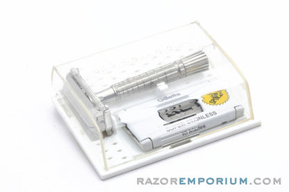 1962 Gillette Flare Tip Super Speed Safety Razor Set H2