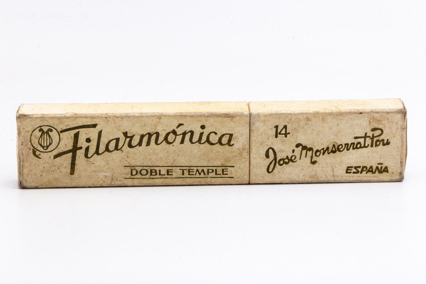 7/8" Filarmonica "Doble Temple" #14 Black/Blue Straight Razor w/ Coffin | Spain