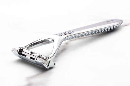 Leaf Two Razor | Double Blade Pivoting Razor - Chome