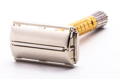 1954 Z2 Gillette Super Speed Flare Tip Double Edge Safety Razor | Two-Toned Revamp