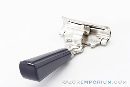 1950s Schick Eversharp Silver Injector Razor Blue Bakelite Handle