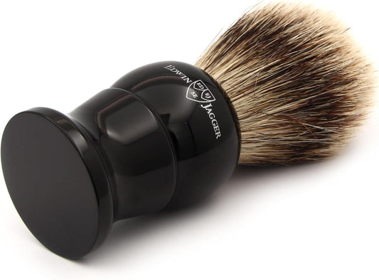 Edwin Jagger |  Medium Super Badger Shaving Brush, Imitation Ebony
