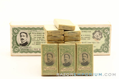 Gillette Old Type Double Edge (5) - New Old Stock (NOS) Razor Blades
