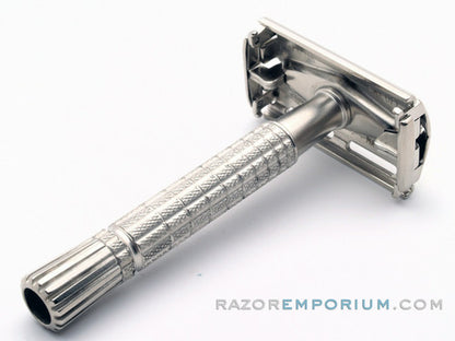 1960 F4 Gillette Flair Tip Super Speed Safety DE Razor | Factory Nickel Revamp