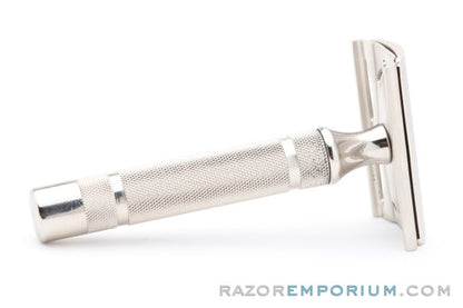 1940's Gillette Tech Head with Common Bar Handle DE Razor | Satin Nickel Revamp