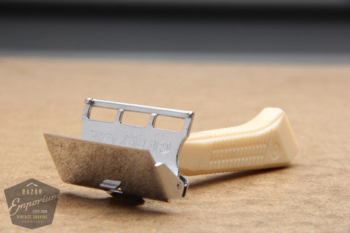 Gem 1940's G-Bar Single Edge Razor / Cream Handle