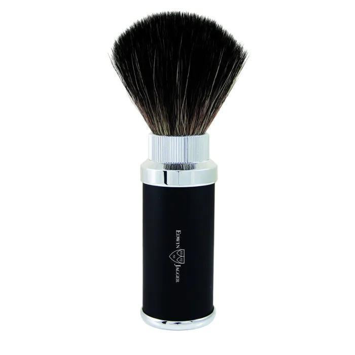 Edwin Jagger | Black Travel Shaving Brush (Black Synthetic)