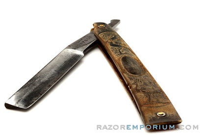 4/8" Johnson Vintage Straight Razor w/ Original Scales