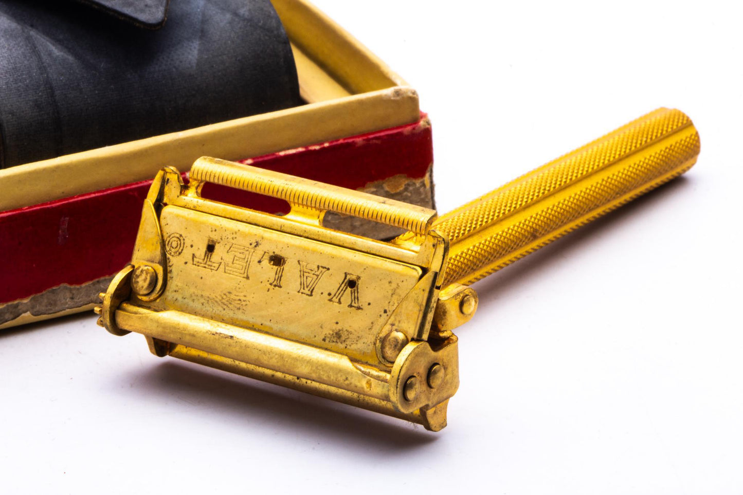 1930's Gold Valet Auto Strop Razor Set w/ Original Cardboard Box  | Original Condition