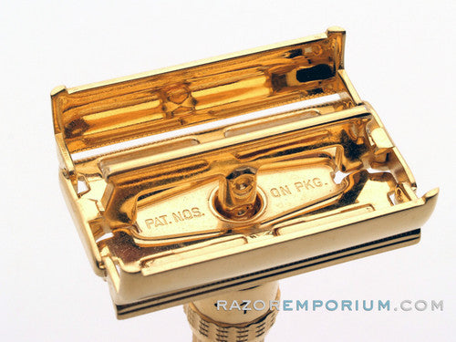 1966 L4 Gillette Slim Adjustable Safety Razor - 24K Gold Revamp