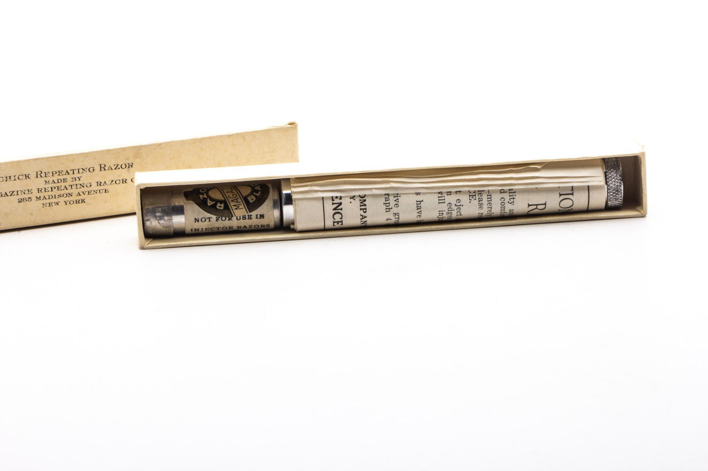 1920's Schick Type A Gold Repeating Injector Razor Set | Original Condition