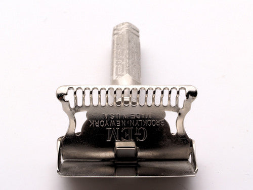 1940's Gem 1912 Style SE Safety Razor  |  Factory Nickel Revamp