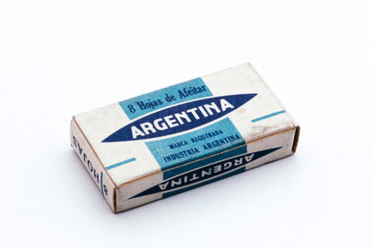 Argentina Micron Edged DE Safety Razor Blades - New Old Stock