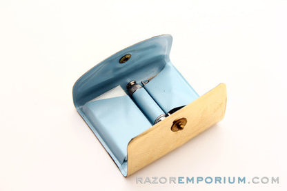 1965 Gillette Travel Tech Razor With Gold Tone Carrying Case - K3