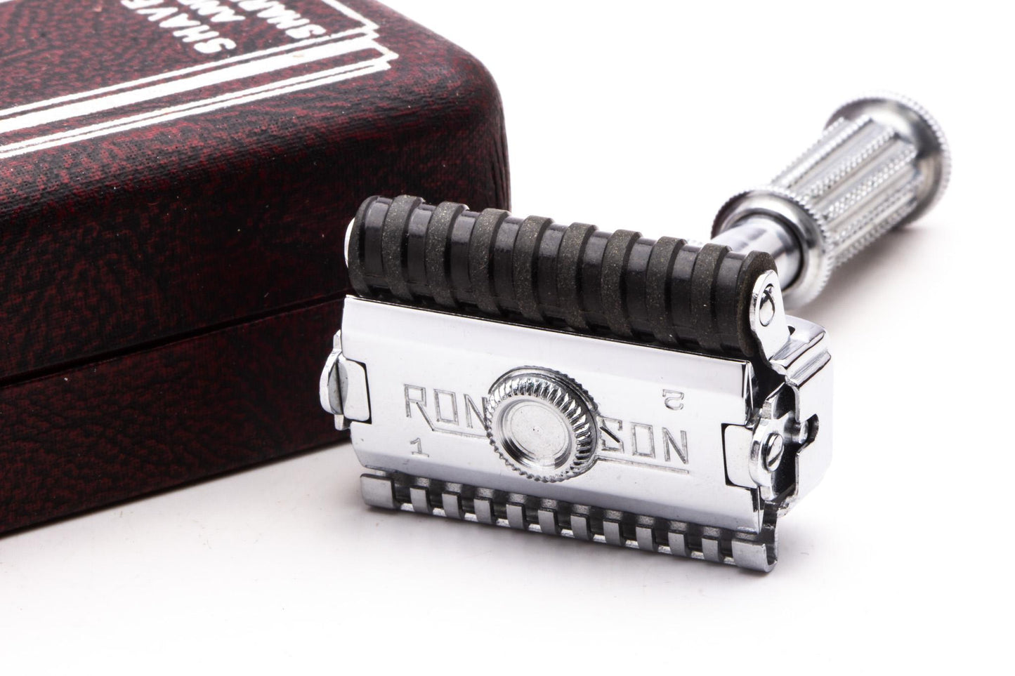 1930's Ronson Razor Double Edge Shaves & Sharpens Set | Original Condition