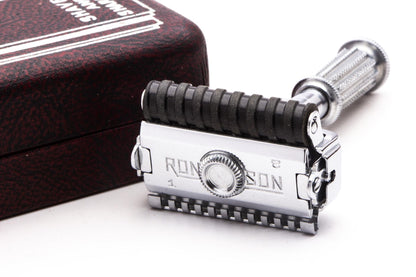 1930's Ronson Razor Double Edge Shaves & Sharpens Set | Original Condition