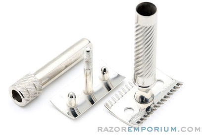1921 Gillette Bulldog Old Style DE Razor Nickel Revamp