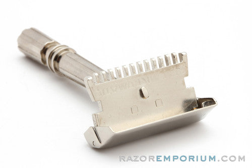1930s Gem Micromatic TTO SE Single Edge Safety Razor - Nickel Revamp