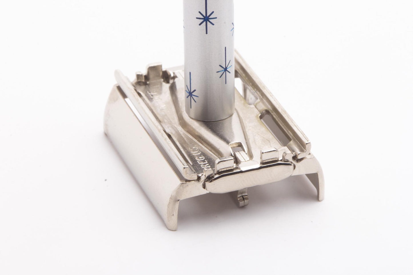 1964 J1 Gillette Blue Star Lady Gillette DE Safety Razor Set | Original Condition