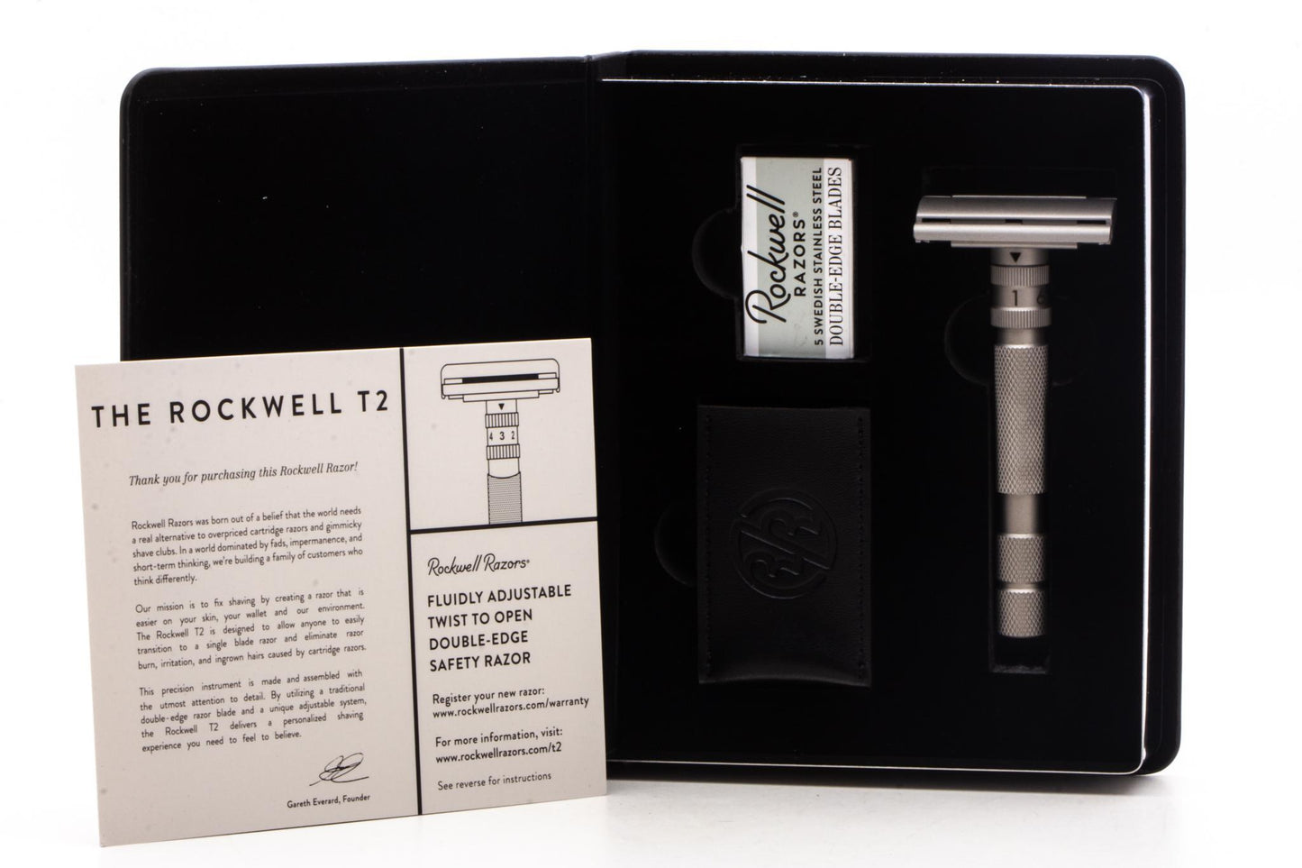 New Rockwell T2 INOX Adjustable Double Edge Safety Razor