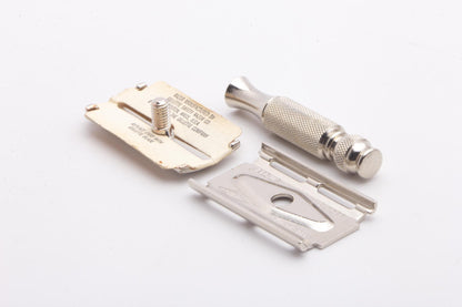 1964 J3 Gillette Ball End Tech Travel Safety Razor Set | Original Condition
