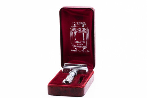 1930's Ronson Razor Double Edge Shaves & Sharpens Made in USA