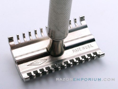 1930's Gillette NEW Ball End Long Comb Safety Razor // Replica handle