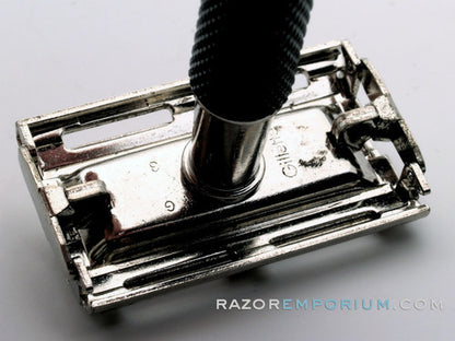 1986 G3 Gillette Black Handle Super Speed Safety Razor