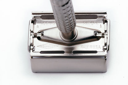 1955 Gillette Flare Tip Super Speed DE Safety Razor Factory Nickel Revamp