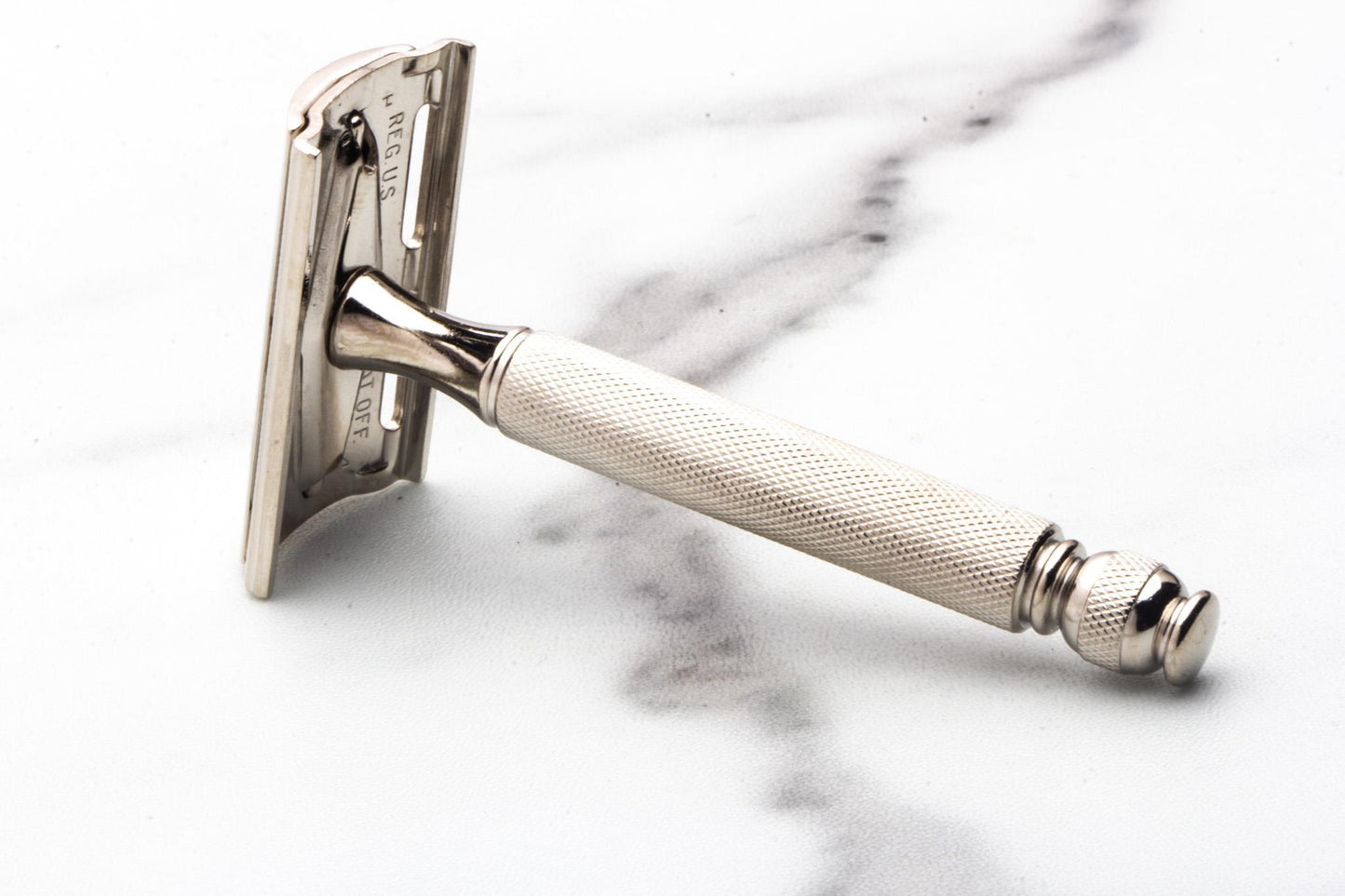 1962 H4 Gillette Ball End Tech Safety Razor | Factory Nickel Revamp