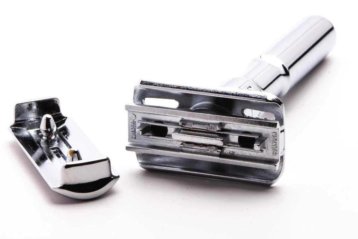Snap'd Razor Merkur Futur Polished Adjustable DE Safety Razor with Snap Closure | P ...