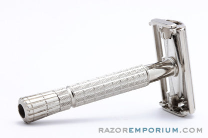 1955 Gillette Flare Tip Super Speed DE Safety Razor Factory Nickel
