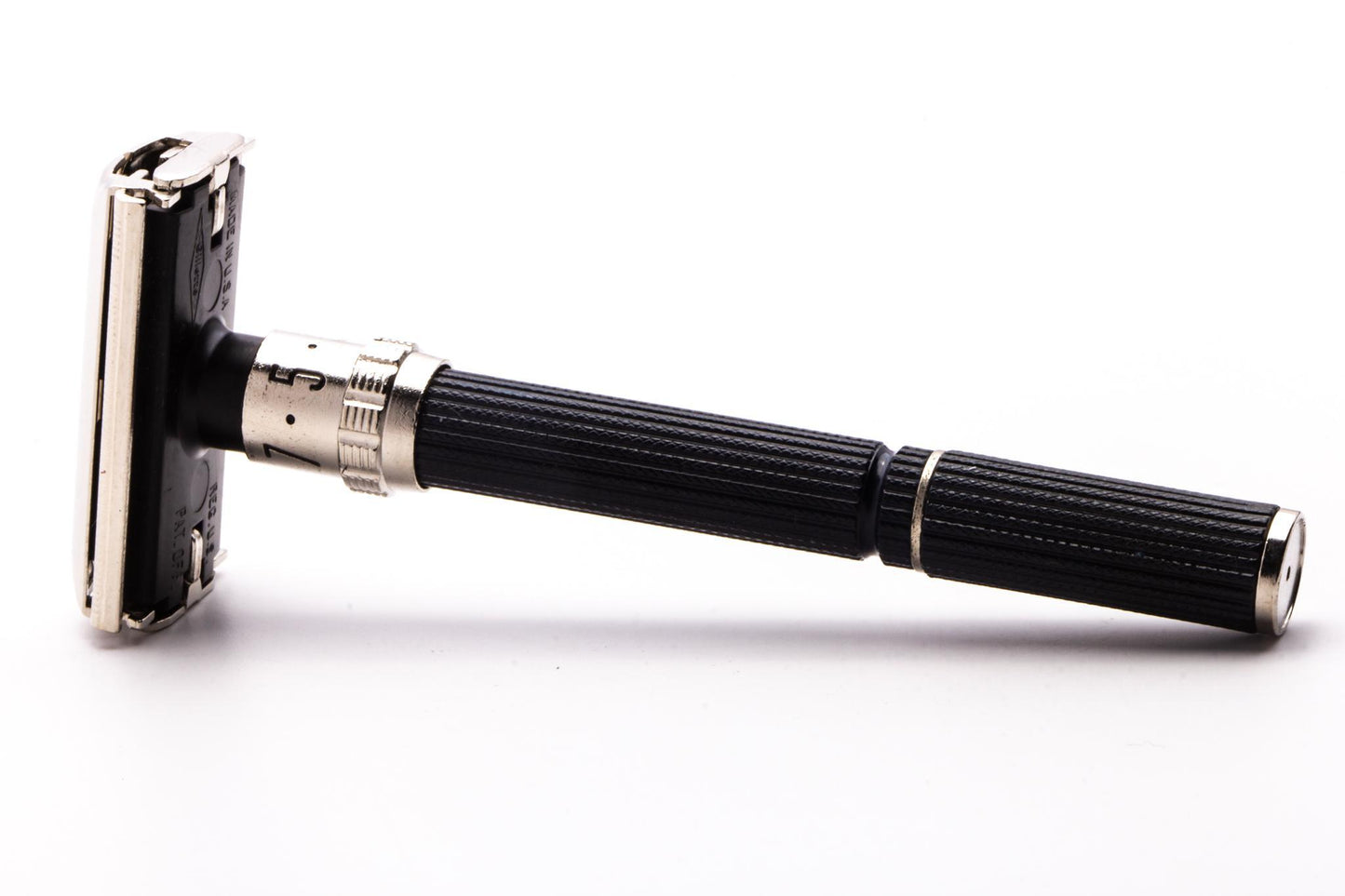 1977 X4 Gillette Super Adjustable "Black Beauty" Safety Razor | Factory Nickel Revamp