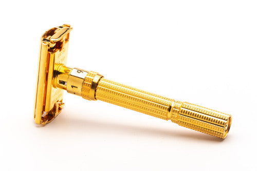1963 I3 Gillette Slim Aristocrat Adjustable Double Edge Safety Razor | 24k Gold Revamp