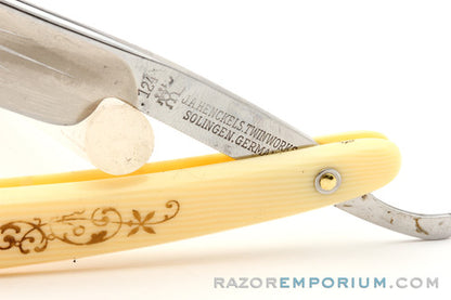 9/16" J.A. Henckels #124 Straight Razor w/ Case & Instructions | Solingen, Germany