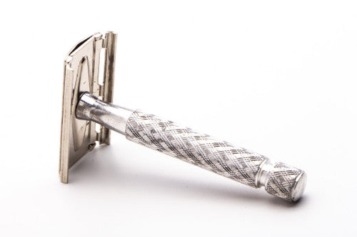 1970 P2 Gillette Ball End Tech Spiral Handle Double Edge Safety Razor | Original Condition