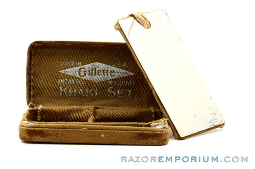 1919 Gillette WW1 Khaki Service Set Army Issue Case