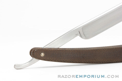 9/16" H. Boker Tree Brand Micarta Round Point Straight Razor | Shave Ready