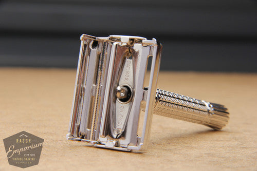 Gillette 1965 Flair Tip Super Speed Safety Razor K2 * RHODIUM REVAMPED