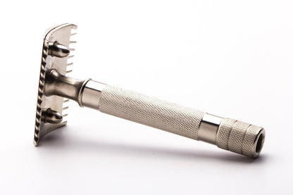 1910 Gillette Single Ring Old Type Double Edge Safety Razor | Factory Nickel Revamp