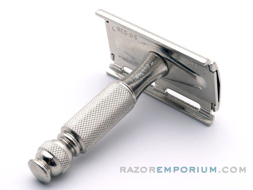 1964 Gillette Travel Ball End Tech 3 Piece Safety Razor | Marca Regs