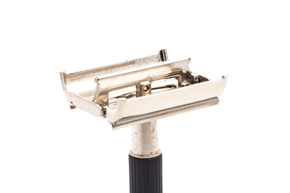 1975 V4 Gillette Black Handle Flare Tip Super Speed Safety Razor | Original Condition