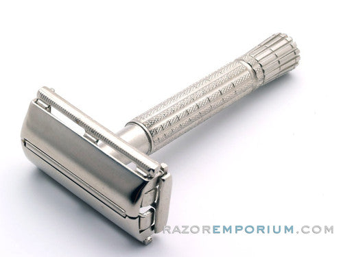 1960 F3 Gillette Flair Tip Super Speed Safety DE Razor | Factory Nickel Revamp