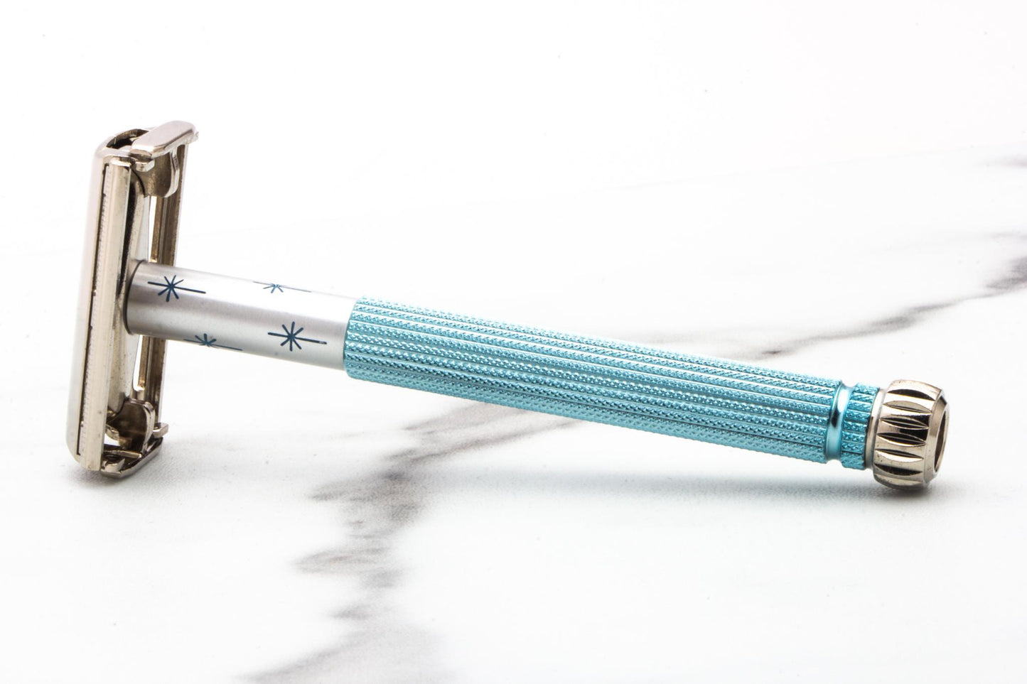 1962 H4 Lady Gillette Double Edge Safety Razor in Blue Styrene Case | Mint Condition