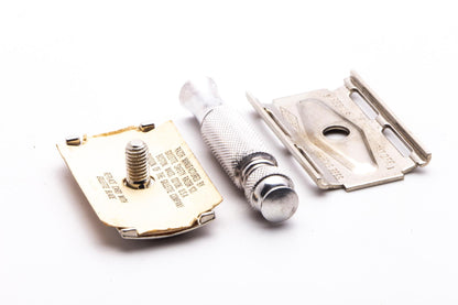 1972 S1 Gillette Ball End Tech Travel Razor Set with Blades | Original Condition