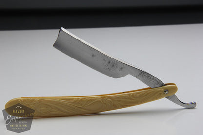 5/8" A.G. Horden & Sons Hollow Grind Straight Razor w/ Woman Face Scales | Sheffield, England
