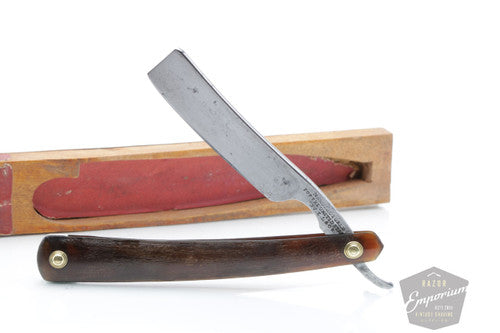 11/16" Sheffield Civil War Era Original Black Horn Straight Razor