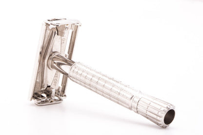 1959 E2 Gillette Flare Tip Regular Super Speed Safety Razor | Rhodium Revamp